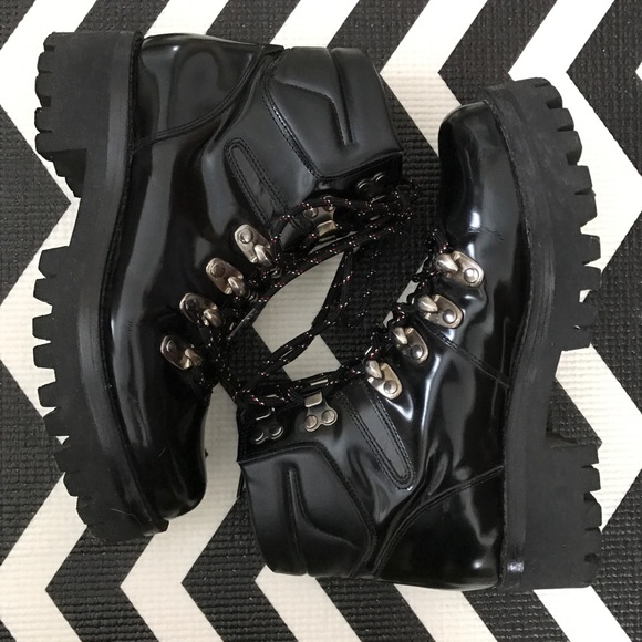 Free People Shoes - ASOS Patent Lace Up Boots